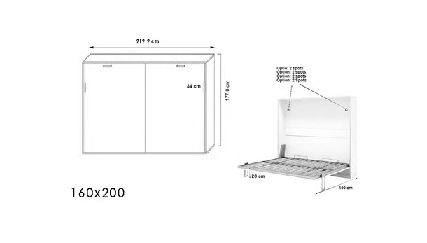 Boone opklapbed Optima (horizontaal) - 4